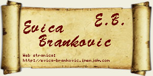 Evica Branković vizit kartica